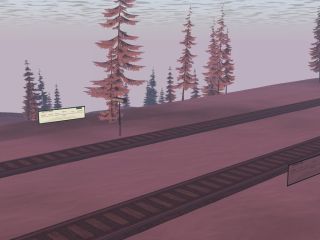Thorn Bank station, low sun, morning